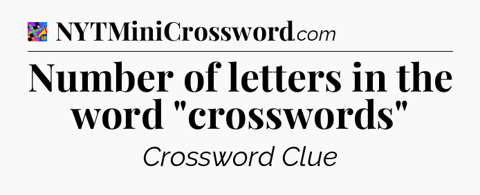 Number of letters in the word 