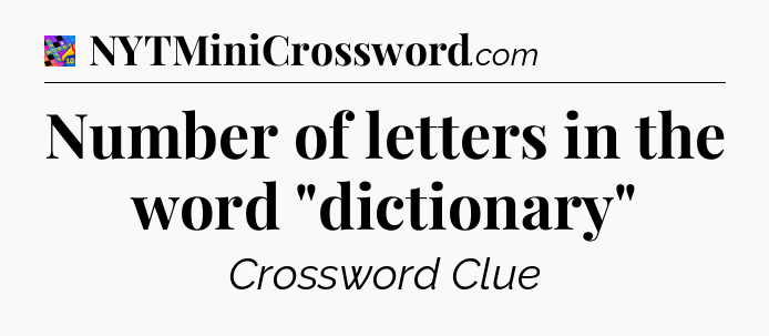 Number of letters in the word 