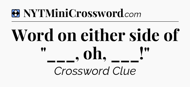 Solution: Word on either side of 
