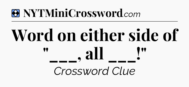 Solution: Word on either side of 