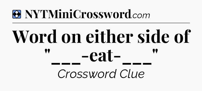 Solution: Word on either side of 