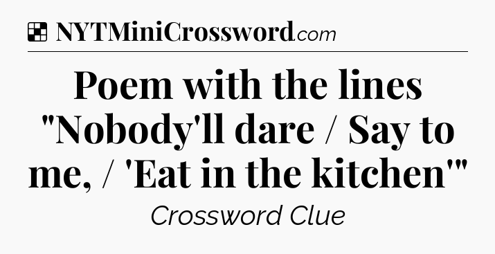 Solution: Poem with the lines 