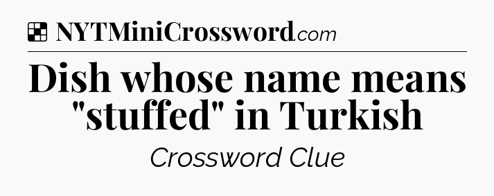 Solution: Dish whose name means 