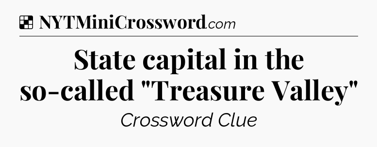 Solution: State capital in the so-called 