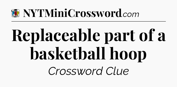 Replaceable part of a basketball hoop Crossword Clue
