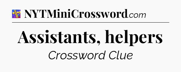 Assistants, helpers Codycross