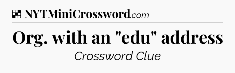 Solution: Org. with an 