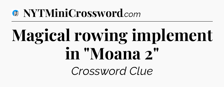 Magical rowing implement in 