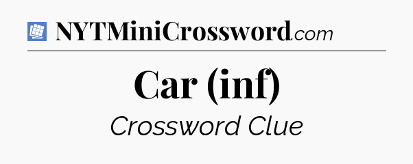 Car (inf) Puzzle Page Crossword Clue
