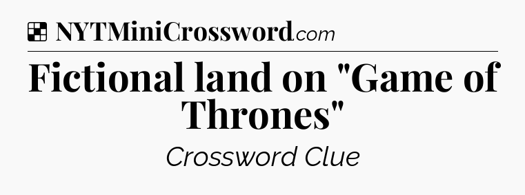 Solution: Fictional land on 