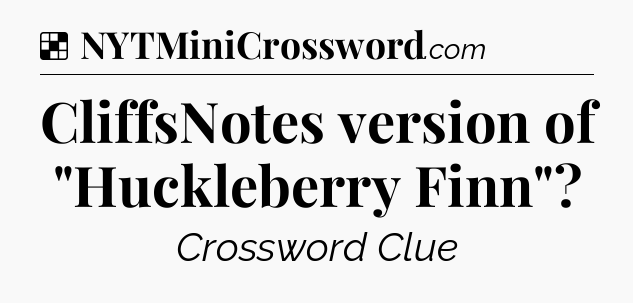 Solution: CliffsNotes version of 