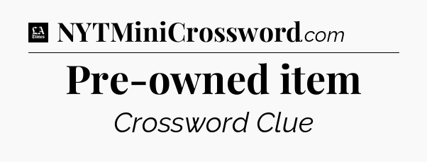 Pre-owned item - LA Times Crossword