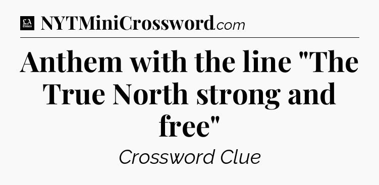 Anthem with the line 