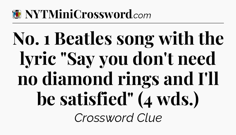 No. 1 Beatles song with the lyric 