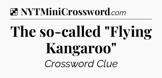 Solution: The so-called 