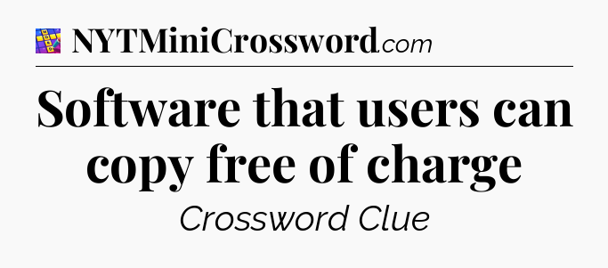 Software that users can copy free of charge Codycross