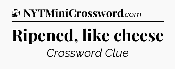 Ripened, like cheese - Daily Themed Mini Crossword