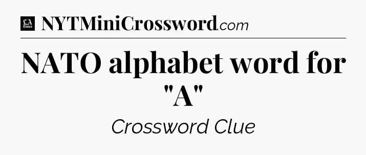 NATO alphabet word for 