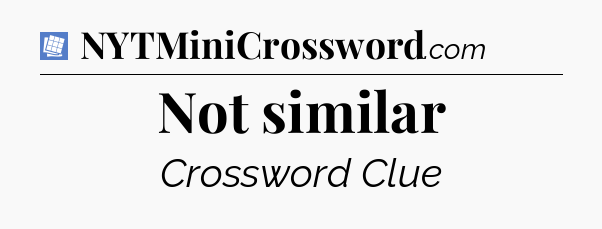 Not similar Puzzle Page Crossword Clue