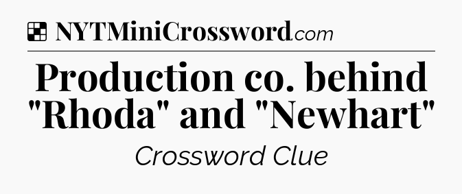 Solution: Production co. behind 