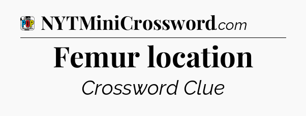 Femur location Crossword Clue
