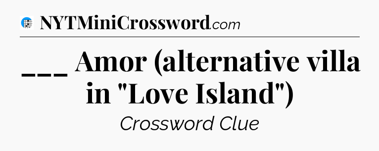 ___ Amor (alternative villa in 