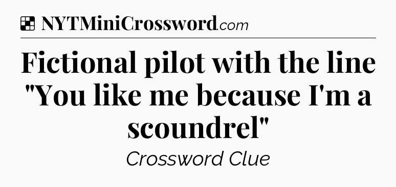 Solution: Fictional pilot with the line 
