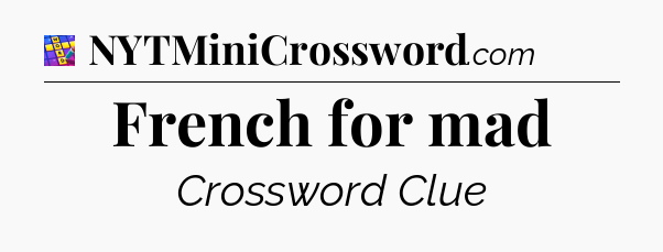 French for mad Codycross