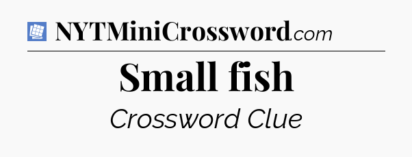 Small fish Puzzle Page Crossword Clue