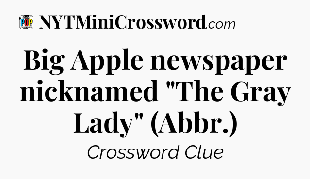 Big Apple newspaper nicknamed 