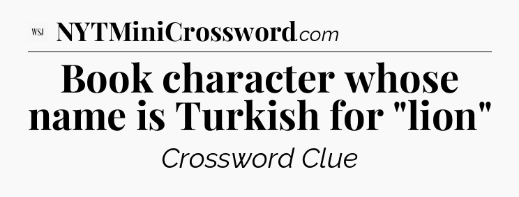 Book character whose name is Turkish for 