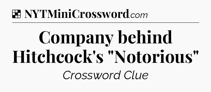 Solution: Company behind Hitchcock's 