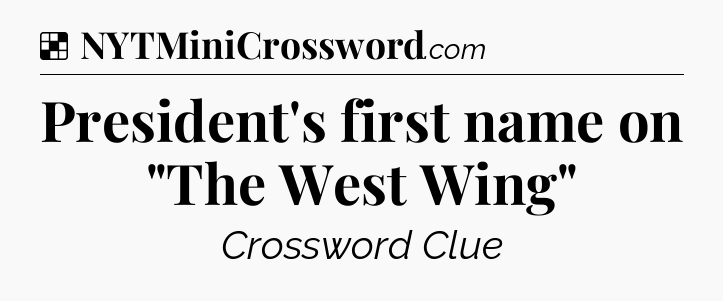 Solution: President's first name on 