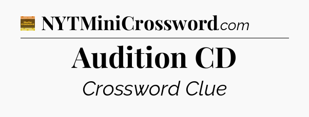 Audition CD - Eugene Sheffer Crossword