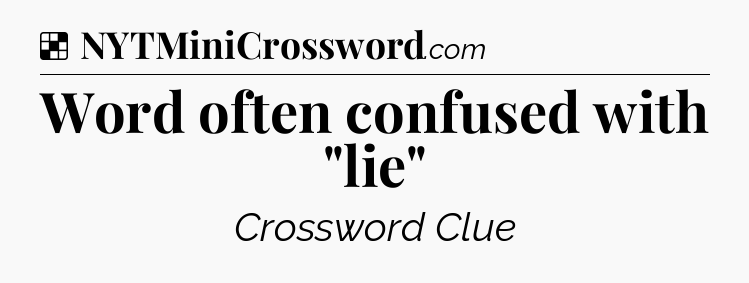 Solution: Word often confused with 