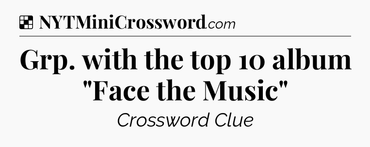 Solution: Grp. with the top 10 album 
