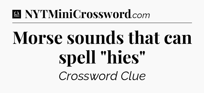 Morse sounds that can spell 