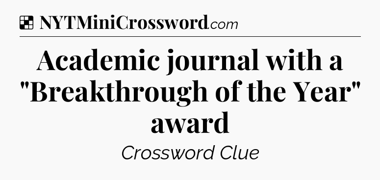 Solution: Academic journal with a 