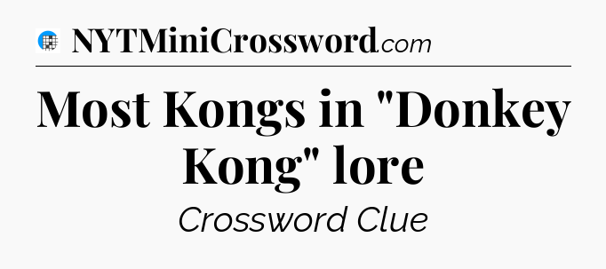 Most Kongs in 