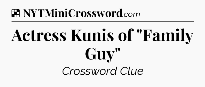 Solution: Actress Kunis of 