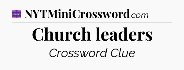 Church leaders - Thomas Joseph Crossword