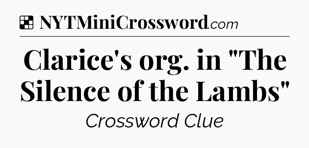Solution: Clarice's org. in 