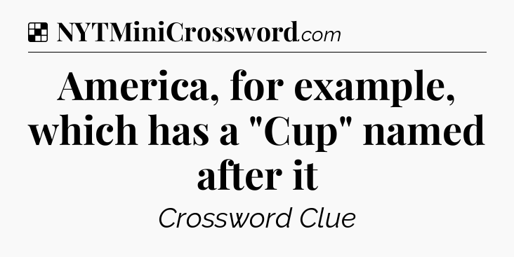 Solution: America, for example, which has a 