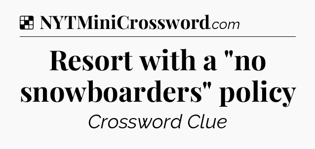 Solution: Resort with a 