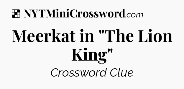 Solution: Meerkat in 