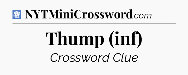 Thump (inf) Puzzle Page Crossword Clue