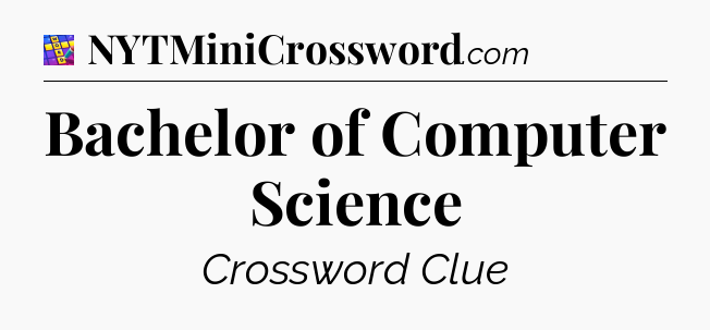 Bachelor of Computer Science Codycross