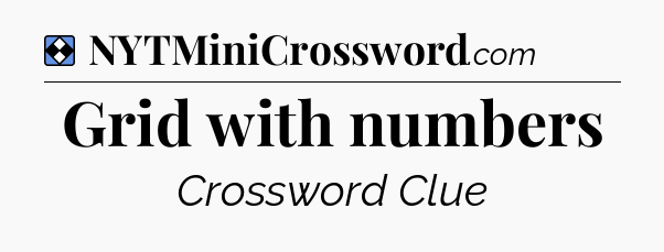 Solution: Grid with numbers - NYT Mini Crossword