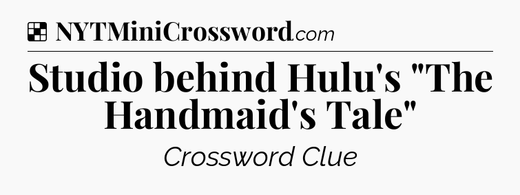 Solution: Studio behind Hulu's 