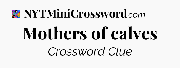 Mothers of calves Crossword Clue